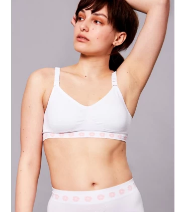 FLEUR sujetador confort bambú blanco