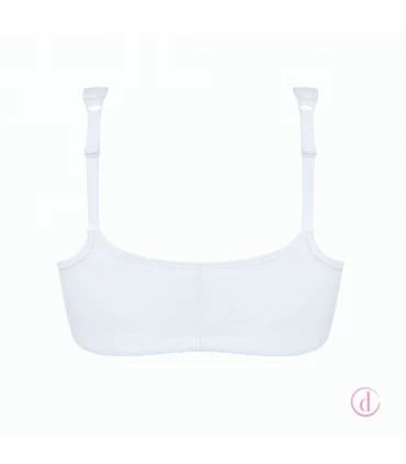 Sujetador FLEUR algodón sin aros blanco