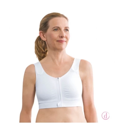 Sujetador LEYLA post quirúrgico algodón blanco