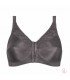 Sujetador NANCY mastectomía cierre delantero gris oscuro