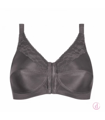 Sujetador NANCY mastectomía cierre delantero gris oscuro