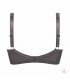 Sujetador NANCY mastectomía cierre delantero gris oscuro