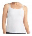 Amoena VALETTA Top Camiseta con sujetador mastectomía blanco