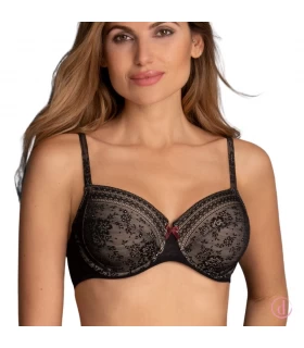 Anita Sujetador mastectomía FLEUR con aros negro