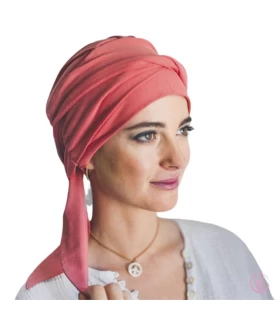 Turbante oncológico Smooth Bambú Coral