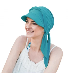 Gorra oncológica Amalfi Aguamarina