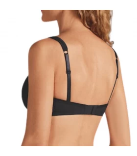 Sujetador LARA SATIN preformado negro mastectomía